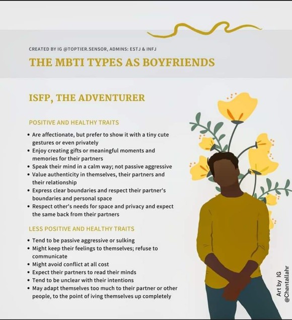  재미로 보는 MBTI - 성격유형별 남자친구 특성,ISFP