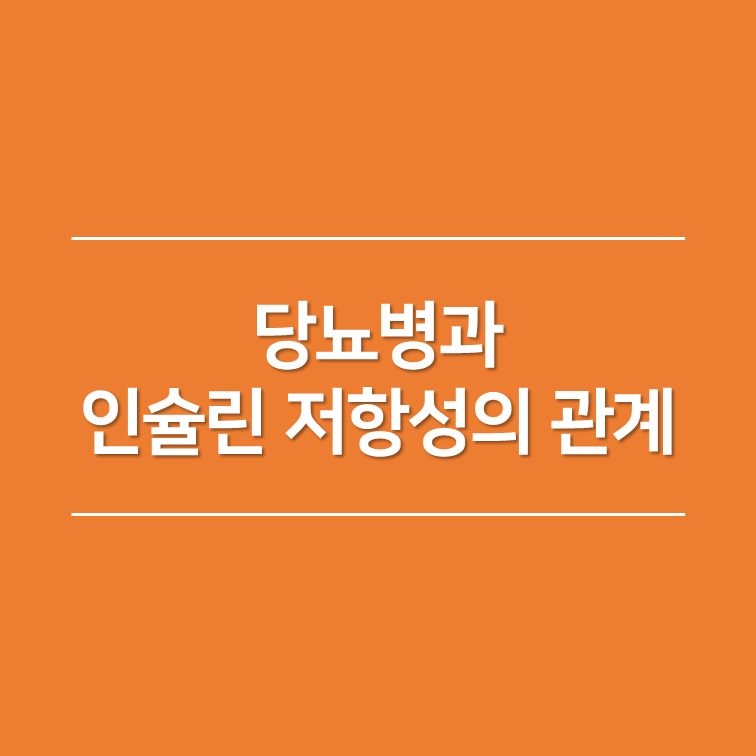 당뇨병과 인슐린 저항성의 관계