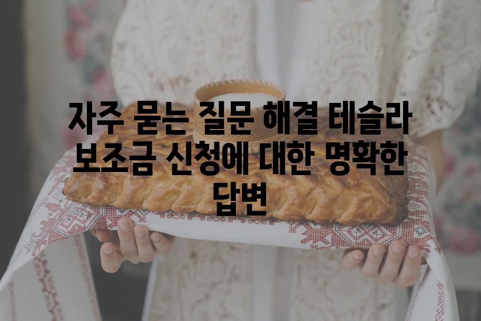 자주 묻는 질문 해결 테슬라 보조금 신청에 대한 명확한 답변