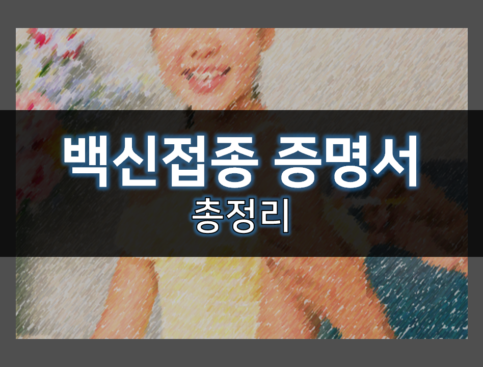  백신접종 증명서 총정리