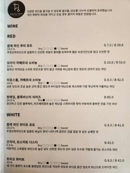 파스타 트리오 이미지
