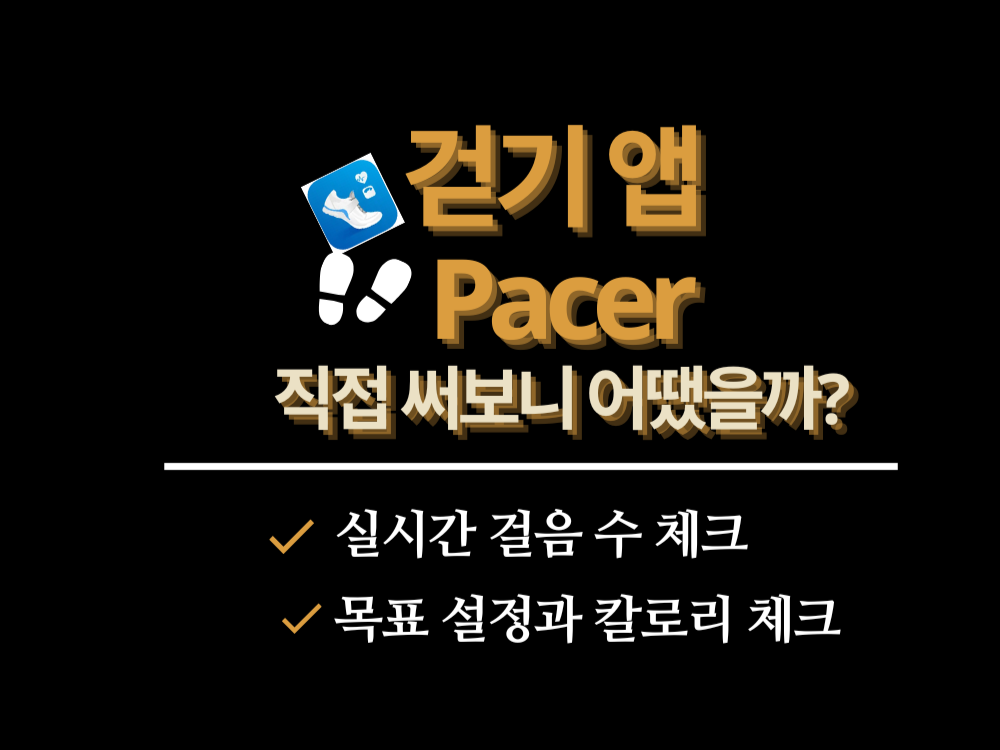 걷기 앱 Pacer 사용 후기 - 실시간 걸음 수, 목표 설정 및 칼로리 체크 기능 소개