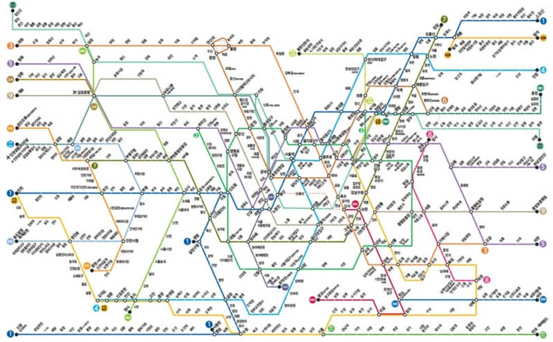 서울지하철 전체노선도