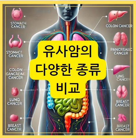 암의 종류와 증상 비교 이미지