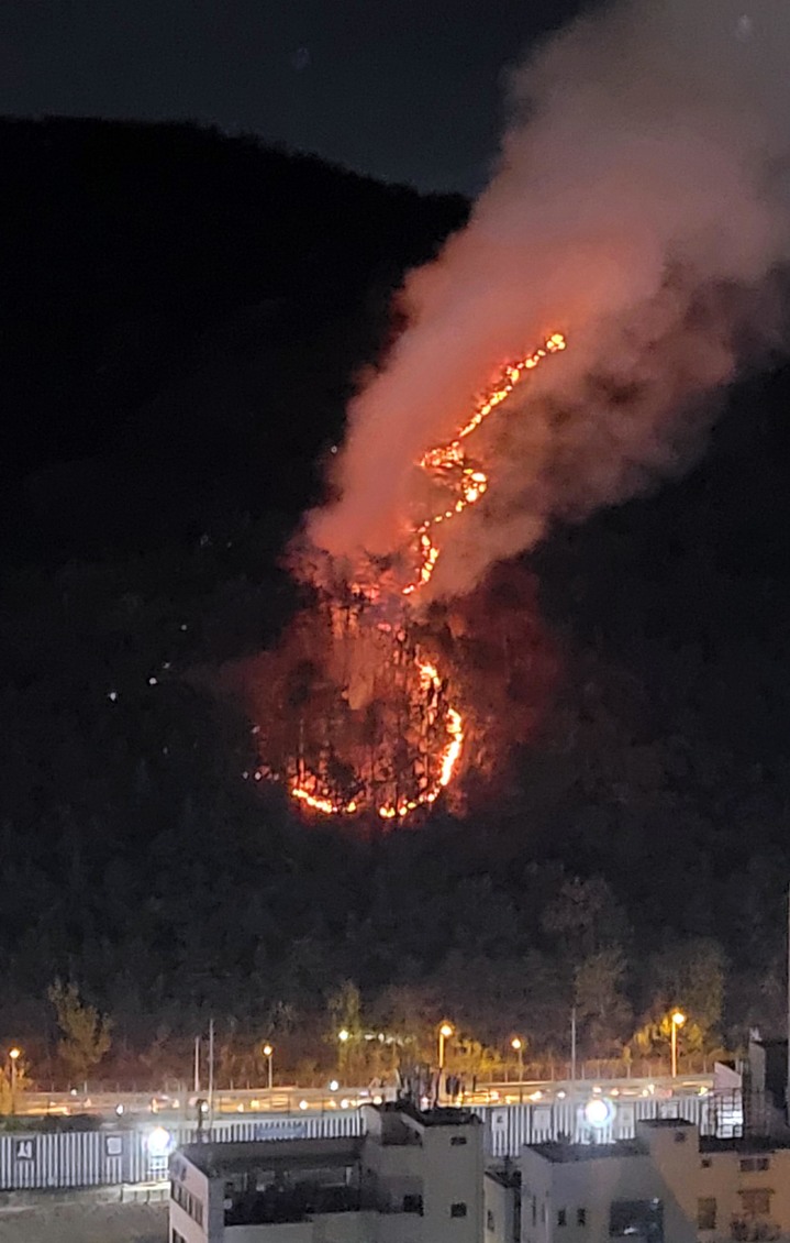  부산 북구 덕천동 산불 발생