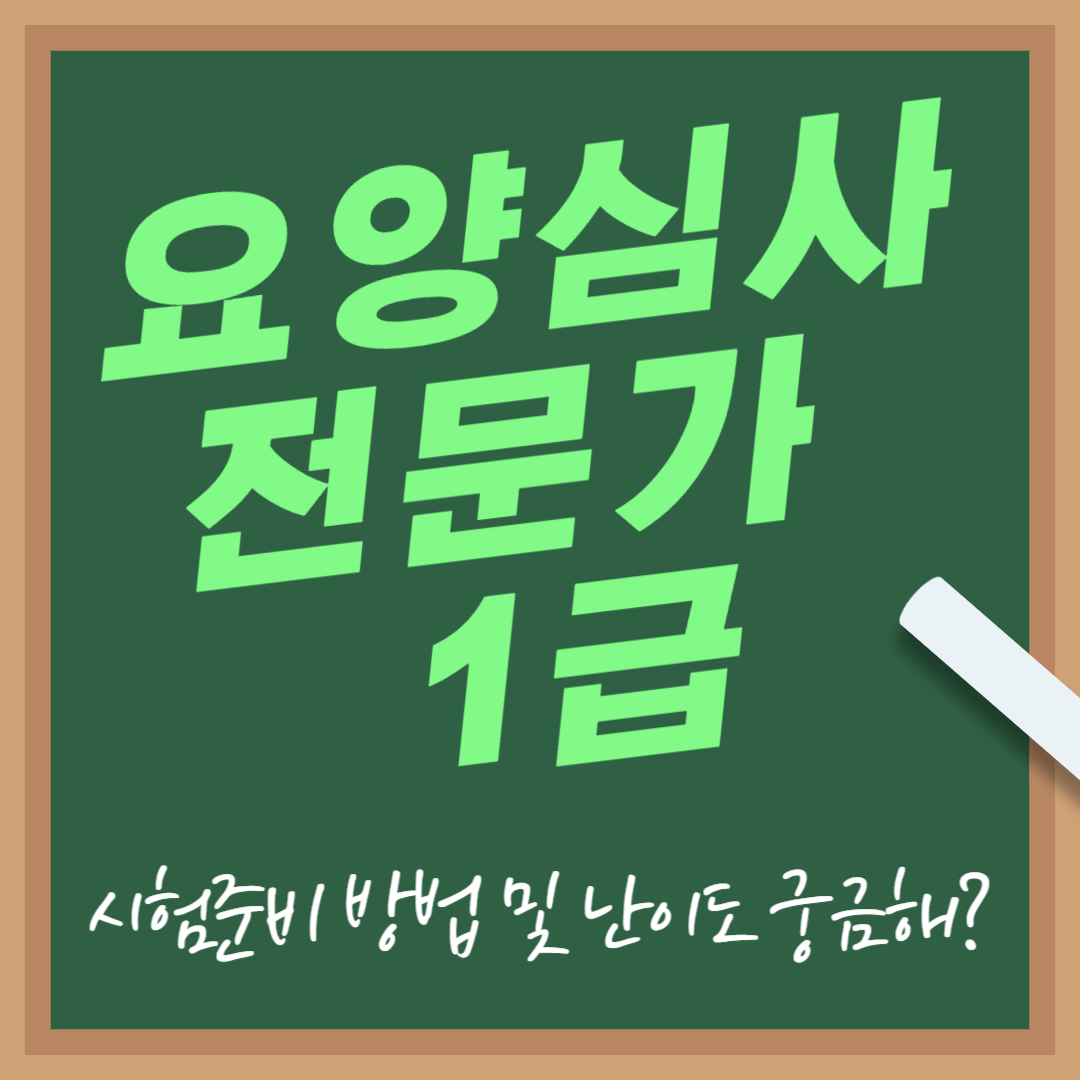  [민간자격증] 2024년도 요양심사전문가 1급 시험 후기와 일정 및 시험 준비 방법과 난이도