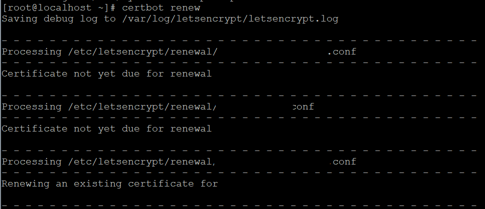 letsencrypt SSL 인증서 갱신 명령어