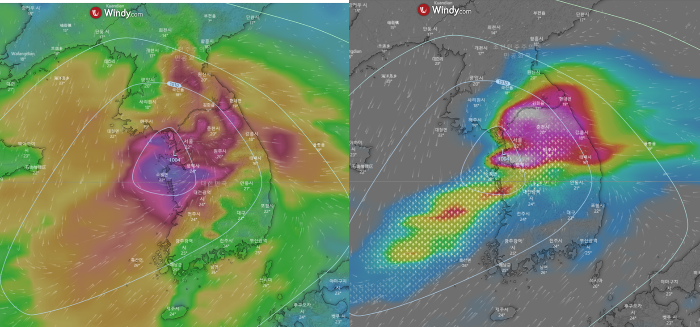 2021년-9월1일-새벽6시-ECMWF-돌풍-비구름-예측모델