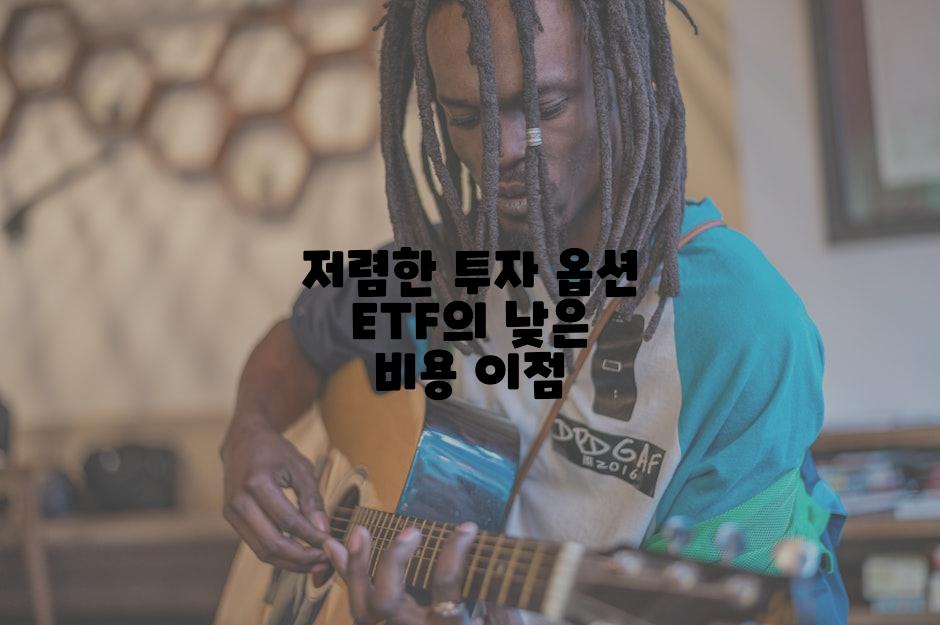 저렴한 투자 옵션 ETF의 낮은 비용 이점