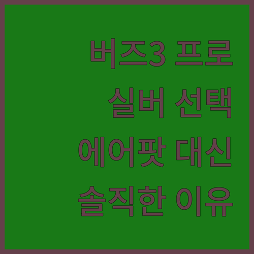 에어팟 대신 갤럭시 버즈3 프로 실버