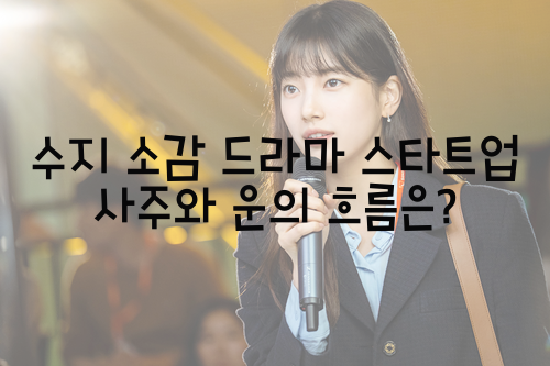  수지 소감 드라마 스타트업 사주와 운의 흐름은?