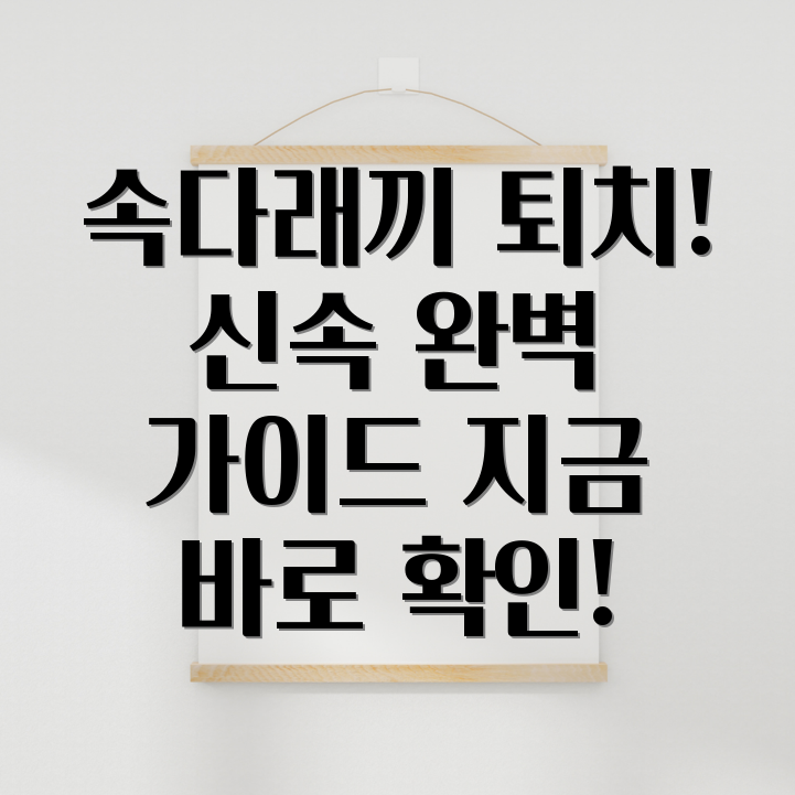 속다래끼 퇴치