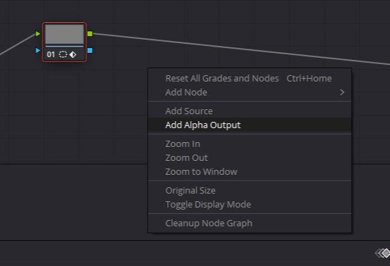 Alpha Output 설정 1