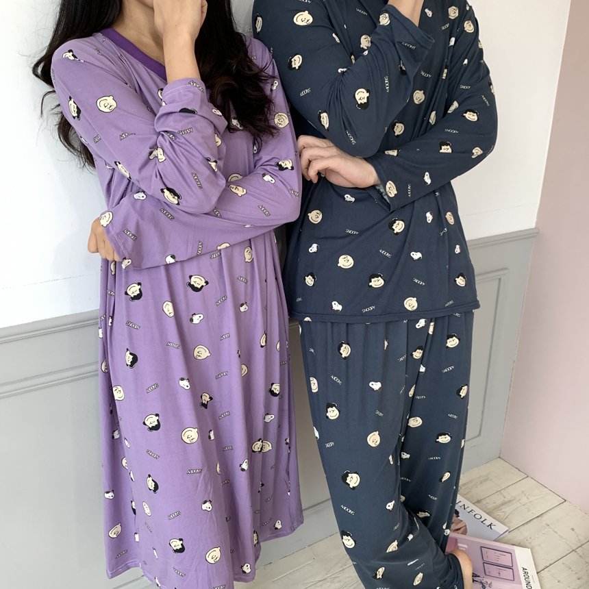 기모 원피스 잠옷 [시즌OFF] 피치기모 겨울 19