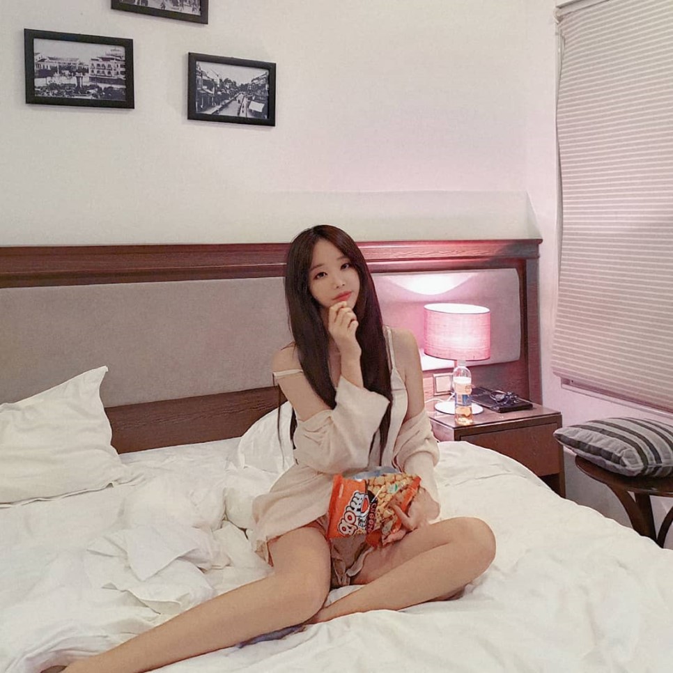  힙핑크 란제리 모델 겸 BJ 채보미 몸매 인스타 사진