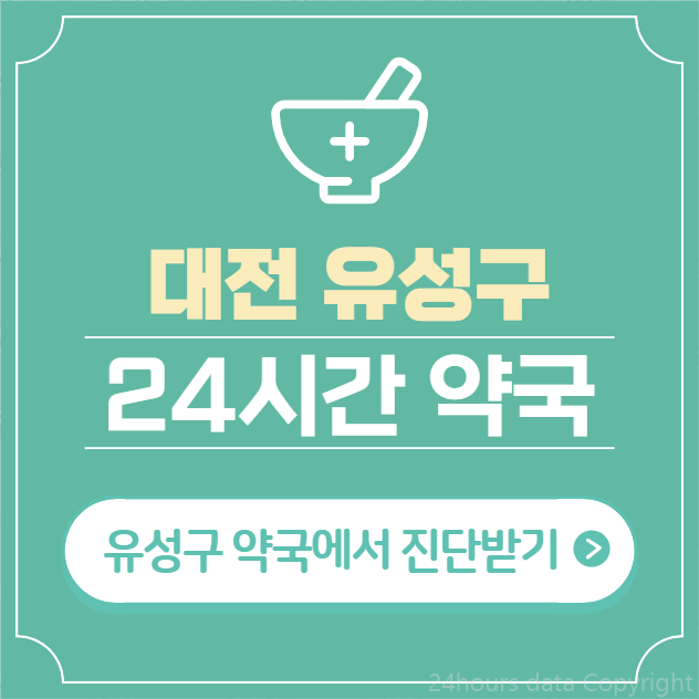  대전 유성구 24시간 약국 찾기 | 휴일 야간 심야 일요일 당번약국 31곳