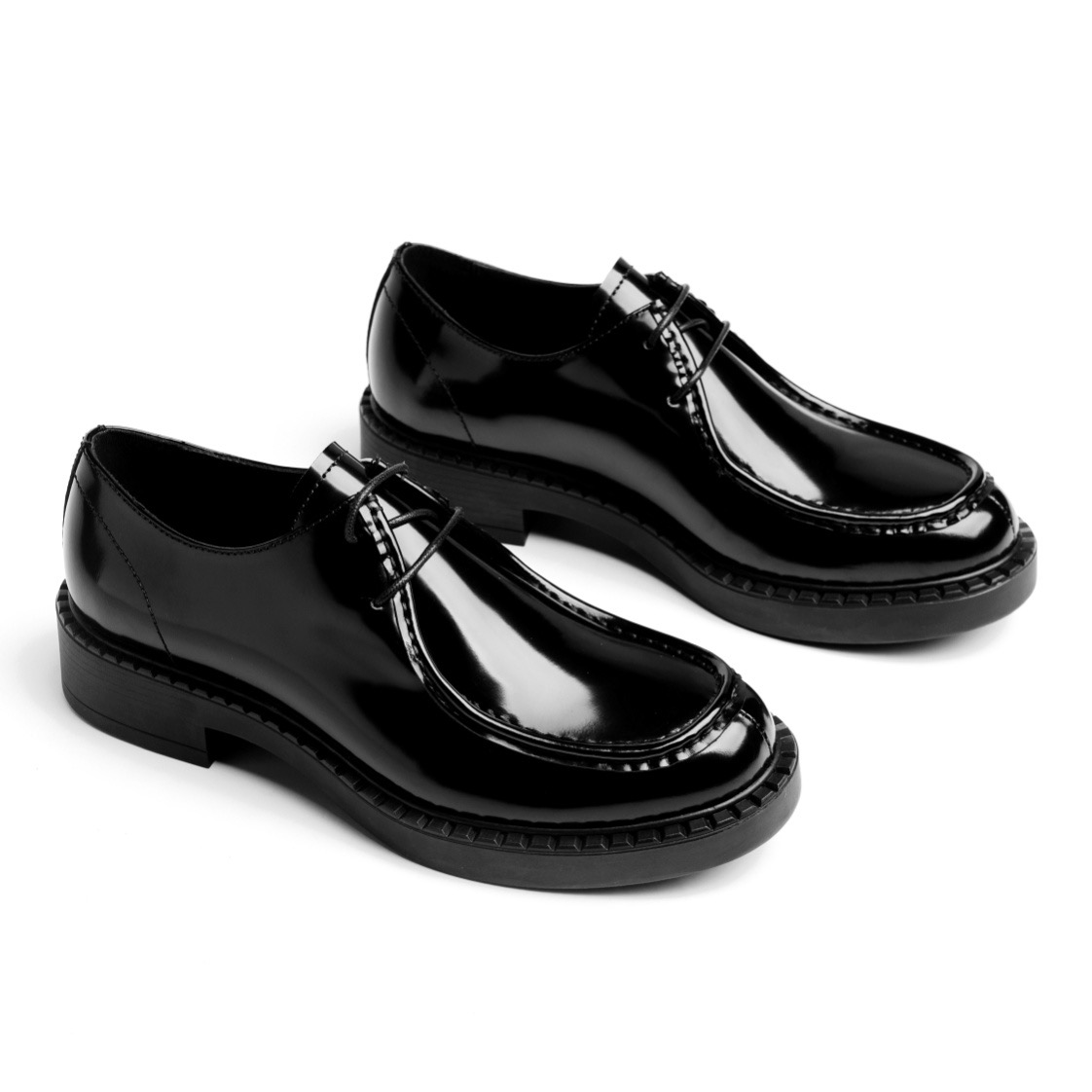  [PRADA] 프라다 브러시드 가죽 레이스 슈즈 2EE346P39 F0002