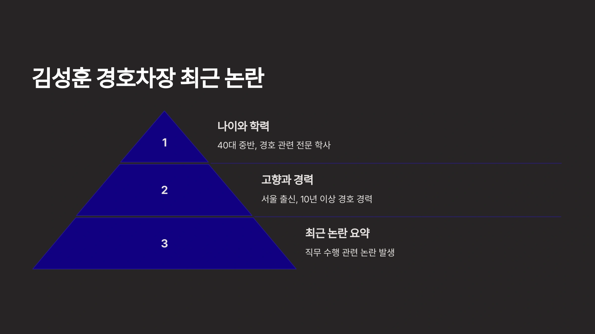 김성훈 경호차장의 최근 논란 사안