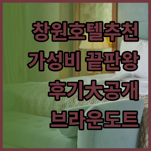 가성비 창원 호텔 찾기 브라운도트 명