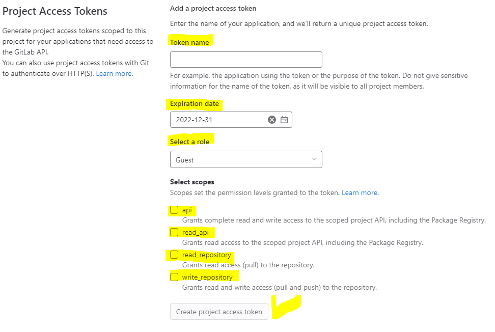 gitlab-personal-access-token-codehoon
