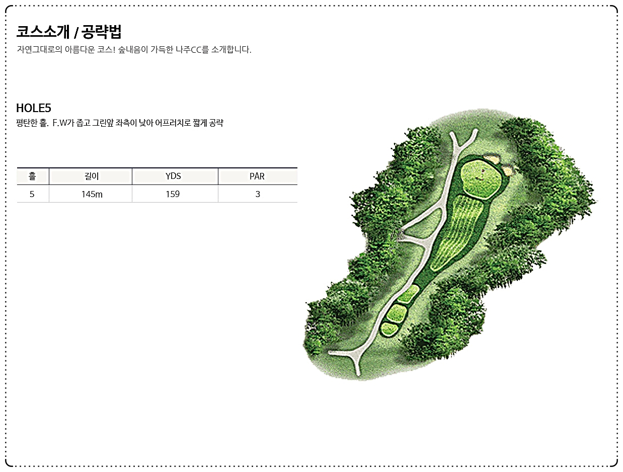 나주CC 파인 코스 5번 홀
