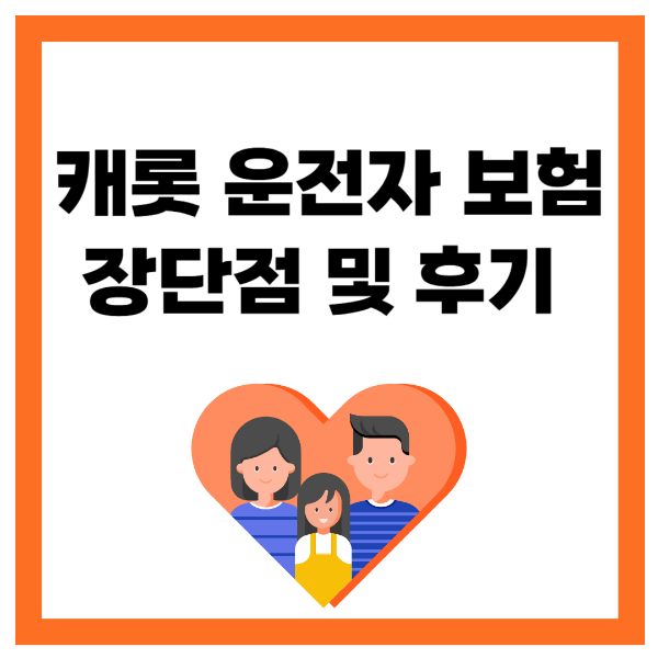 캐롯 운전자 보험 장단점 및 후기