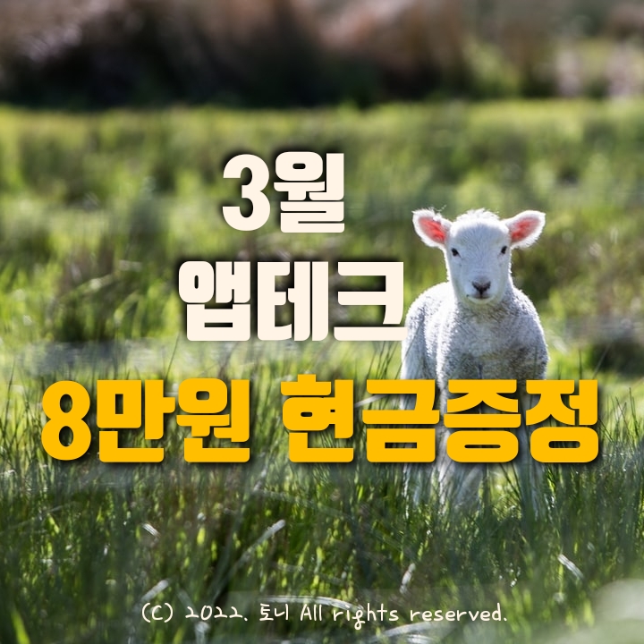  (3월) 앱테크 추천. 8만원 현금지급 이벤트.