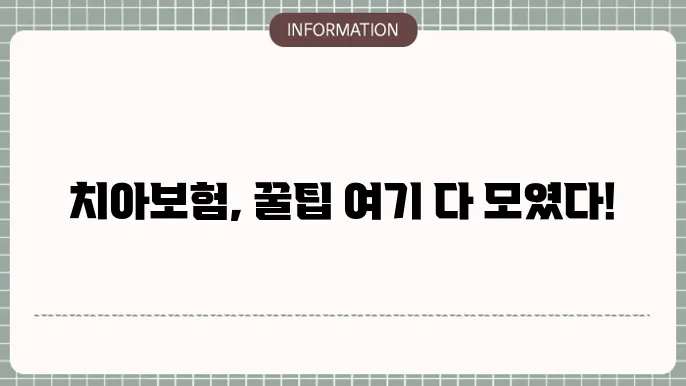 치아보험 비쫐에서 상품 찾기