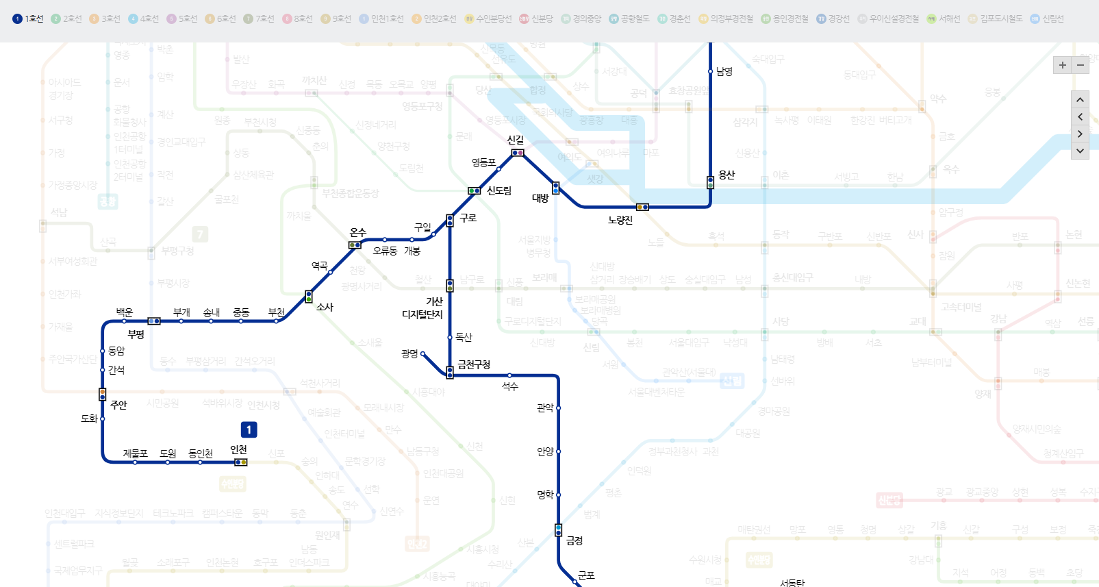 서울 지하철 노선도 크게보기