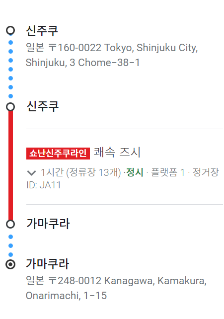 도쿄에서 가마쿠라(슬램덩크) 가는방법 2