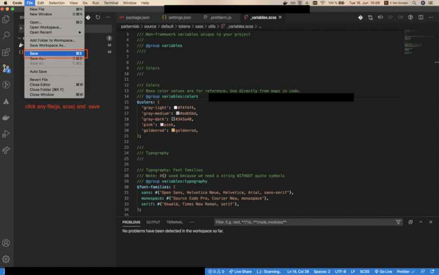  Prettier 저장시 에러 코드가 간헐적으로 나타는 에러 (setting.json, vscode)