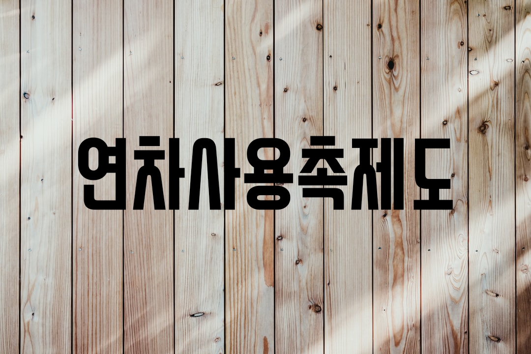  2020년 연차사용촉진제도 신설