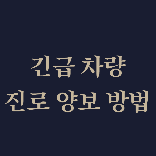  운전자 상식 - 긴급 자동차에 진로 양보하는 방법! 진로 양보 의무 위반시 과태료 부과!