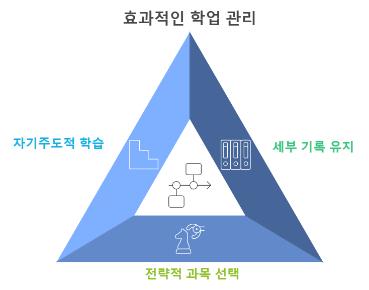 효과적인 학업관리 도식화