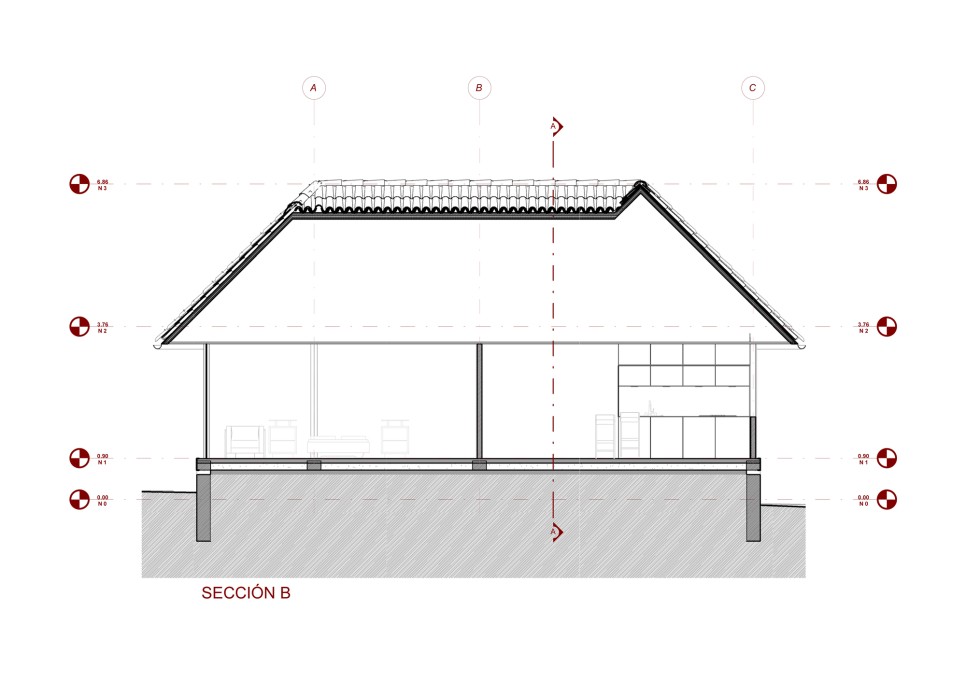 구조의 홀리데이 홈, Casa PR21008 by Engawa Archlab 포치 겸 거실? 이런 집 처음이야! 독특한 16