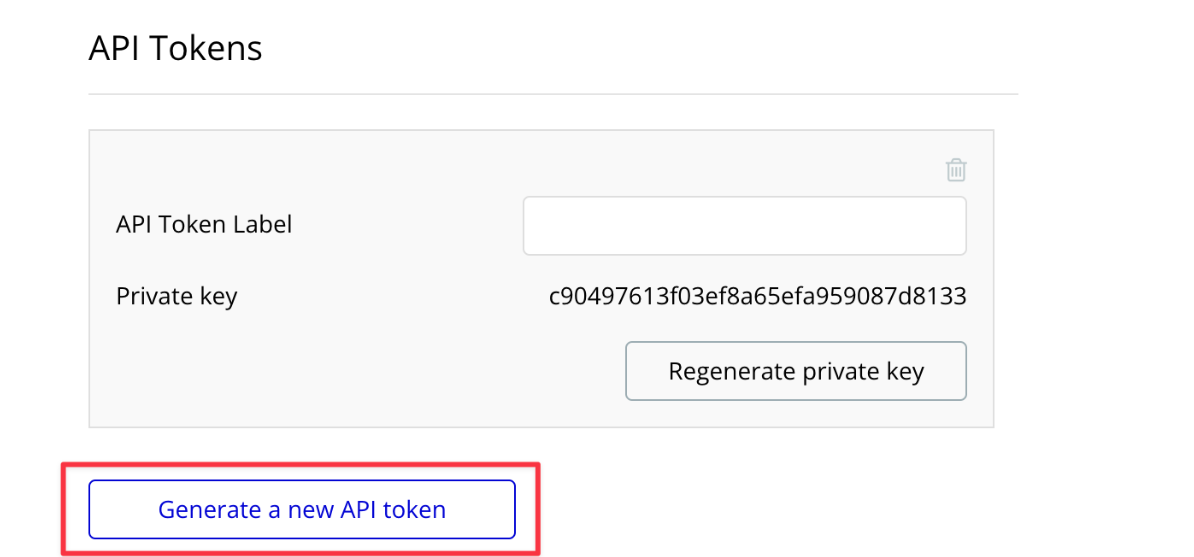 API 키 생성하기