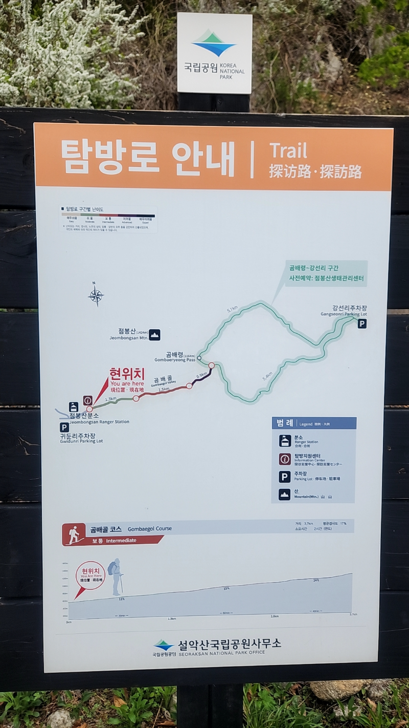 [인제 여행] 인제 곰배령 등산과 인제 스피디움 숙박 - 곰배령 탐방로