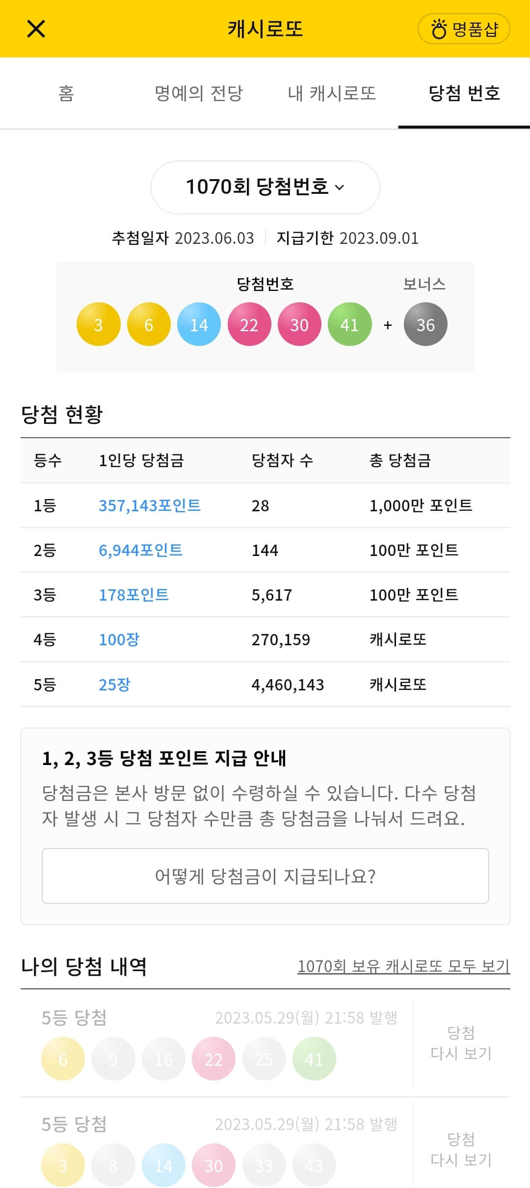 캐시닥-로또당첨