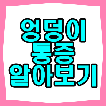  엉덩이 통증 5가지
