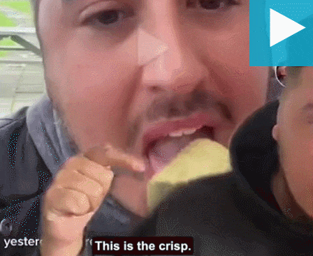 이런 감자칩 속의 하트 모양이 1억5천만원?...알지 못한 채 먹어버려 VIDEO: Supermarket worker who ate £100k crisp without knowing warns everyone who buys Walkers