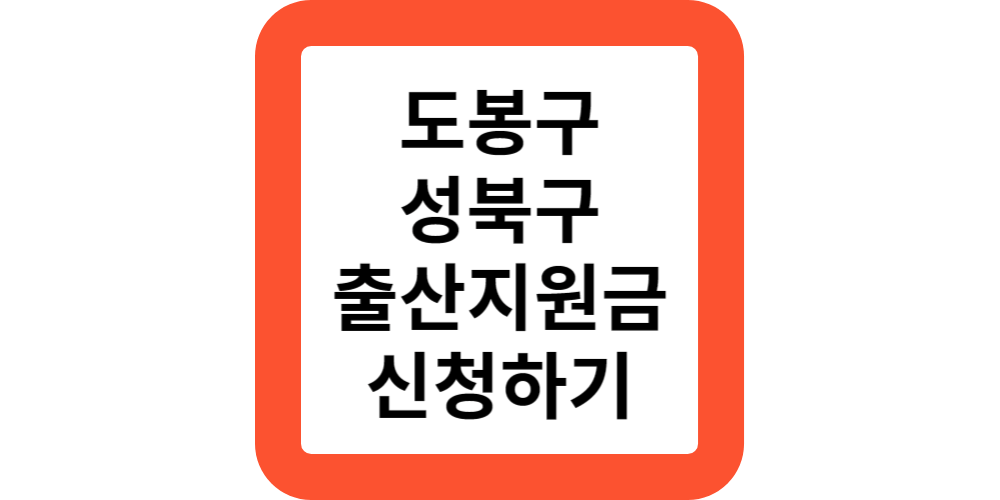  도봉구 성북구 출산지원금 임산부 산모(정부지원정리)