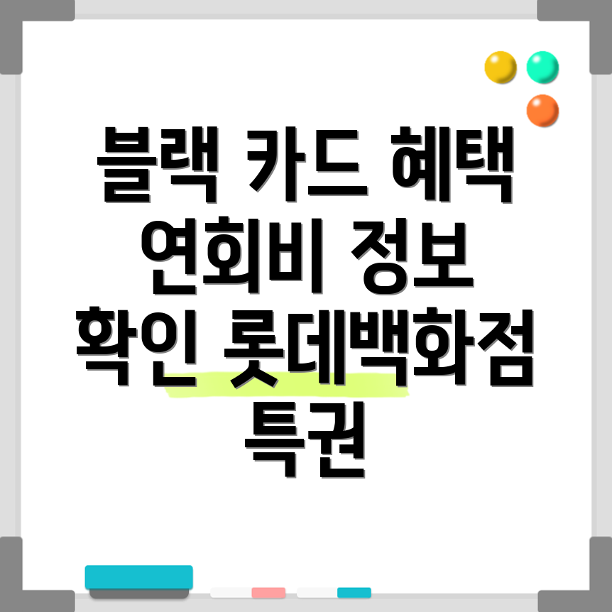 롯데백화점 AVENUEL BLACK 카드