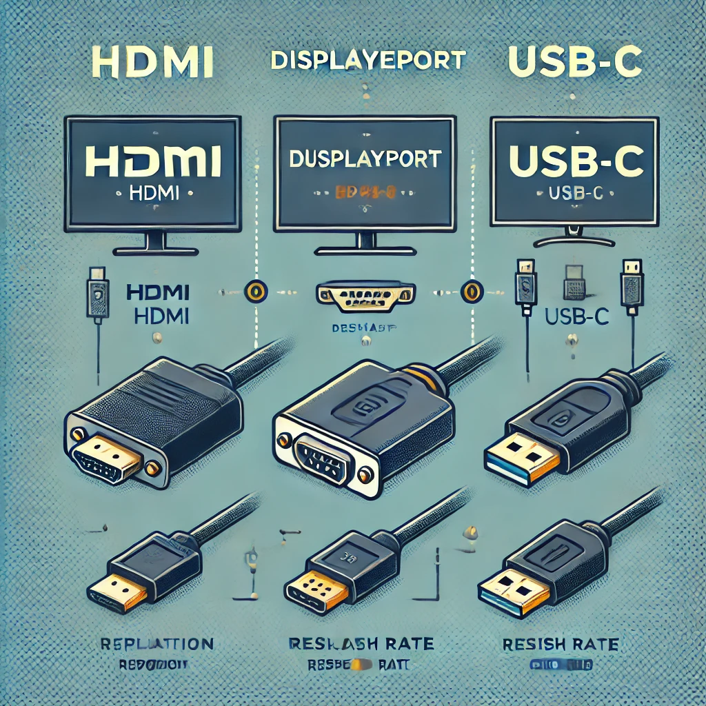 모니터 연결하는 법 - HDMI, DP, USB-C 차이점 비교