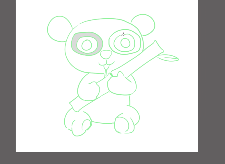 상냥한 그림 그리기 팬더 귀여운 동물 캐릭터 7