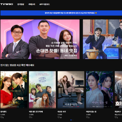  티비위키  https://tv.wiki 누누티비 대체 등장 2023년 6월 21일