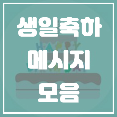 생일축하 메시지 모음 생일축하 메시지 모음