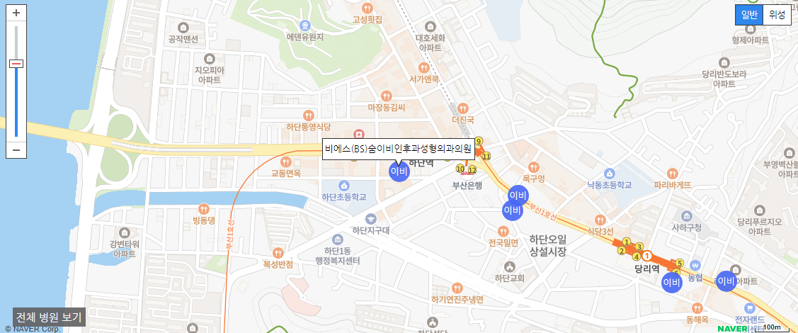 부산 일요일 진료 이비인후과 비에스(BS)숨이비인후과ㆍ성형외과의원