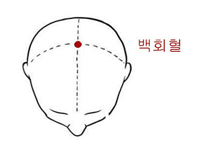 백회혈 지압