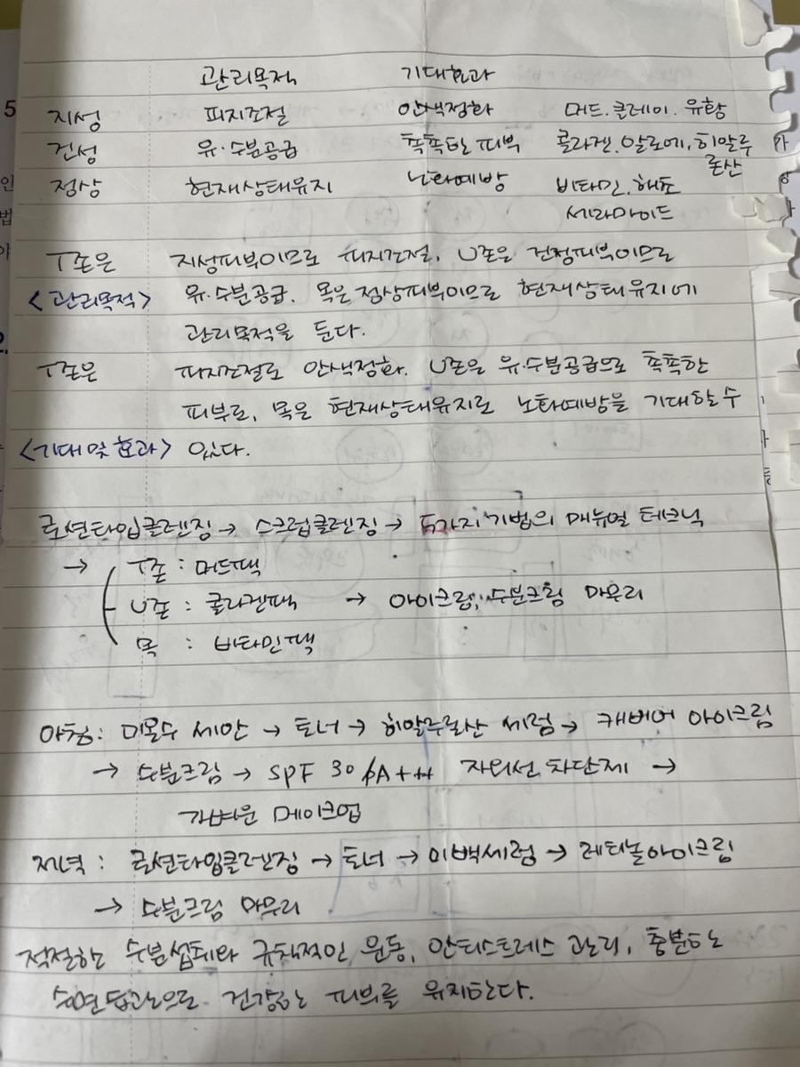피부미용 실기 피부미용 6