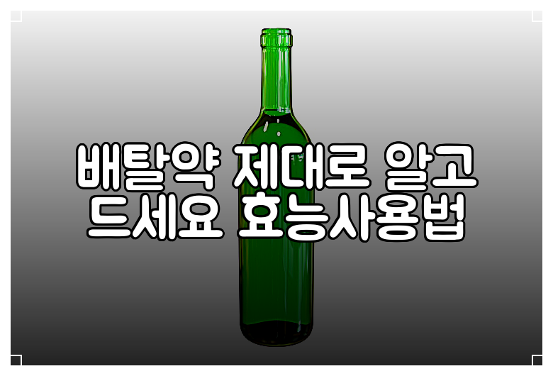 배탈약 제대로 알고 드세요 효능사용법